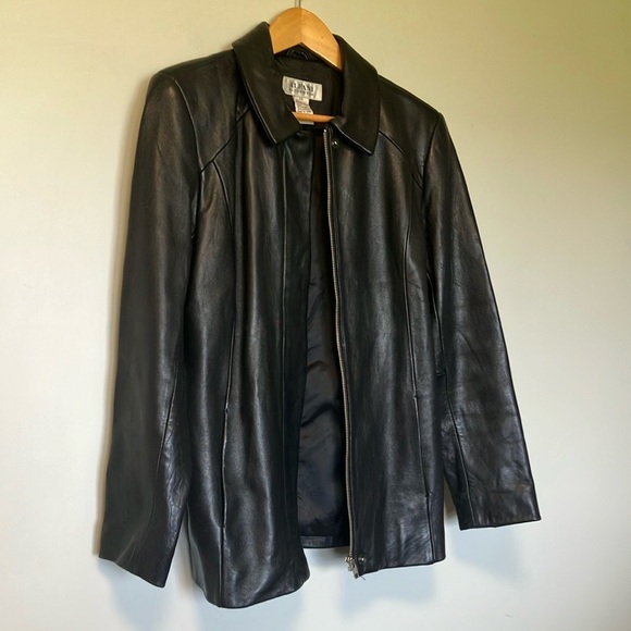 Alfani Black Buttery soft Leather Jacket - Picture 5 of 6